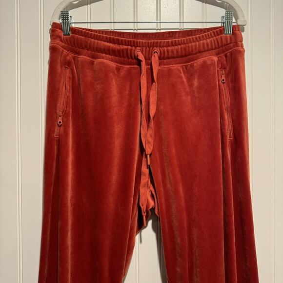 Aerie Offline Burnt Orange Velour Joggers Size Large - Picture 2 of 5